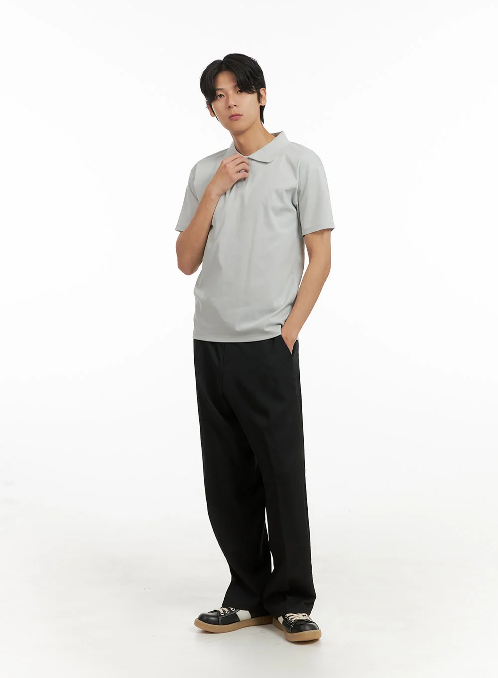 Men's Basic Polo Shirt IY402 - Image 2