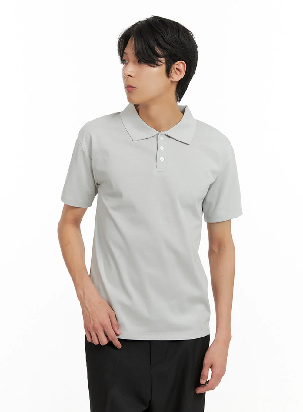 Men's Basic Polo Shirt IY402 - Image 4