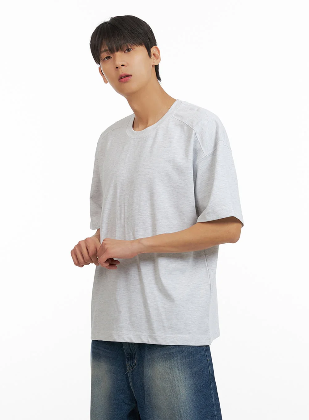 Men's Basic Solid T-Shirt IU418 - Image 3