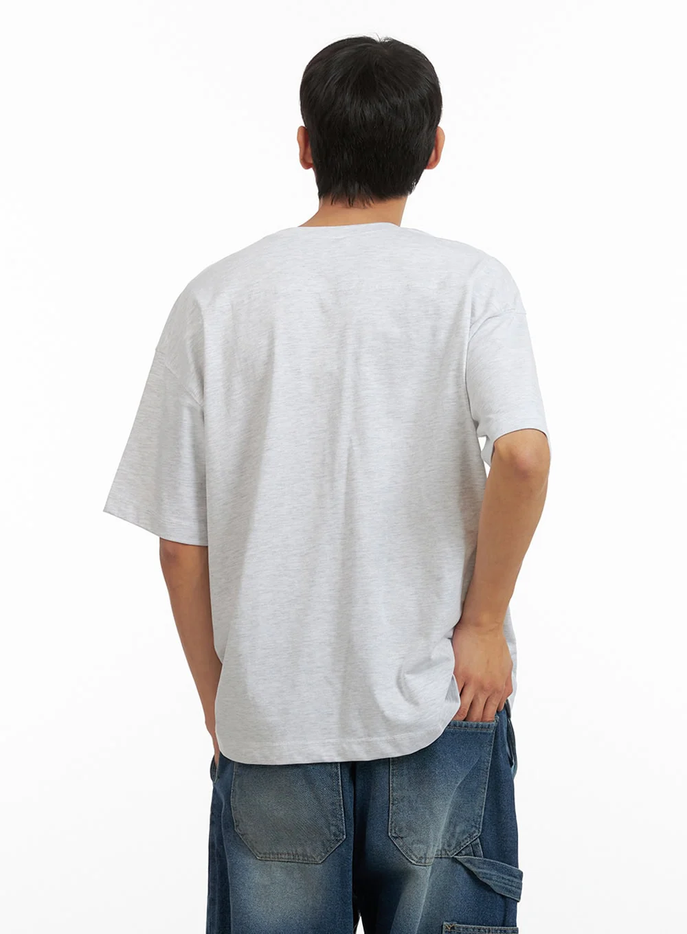 Men's Basic Solid T-Shirt IU418 - Image 4