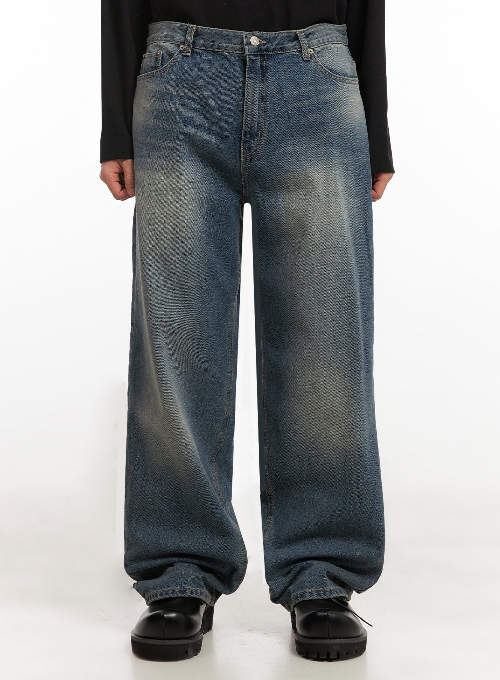 Men's Basic Wide-Leg Denim Jeans ID427 - Image 2