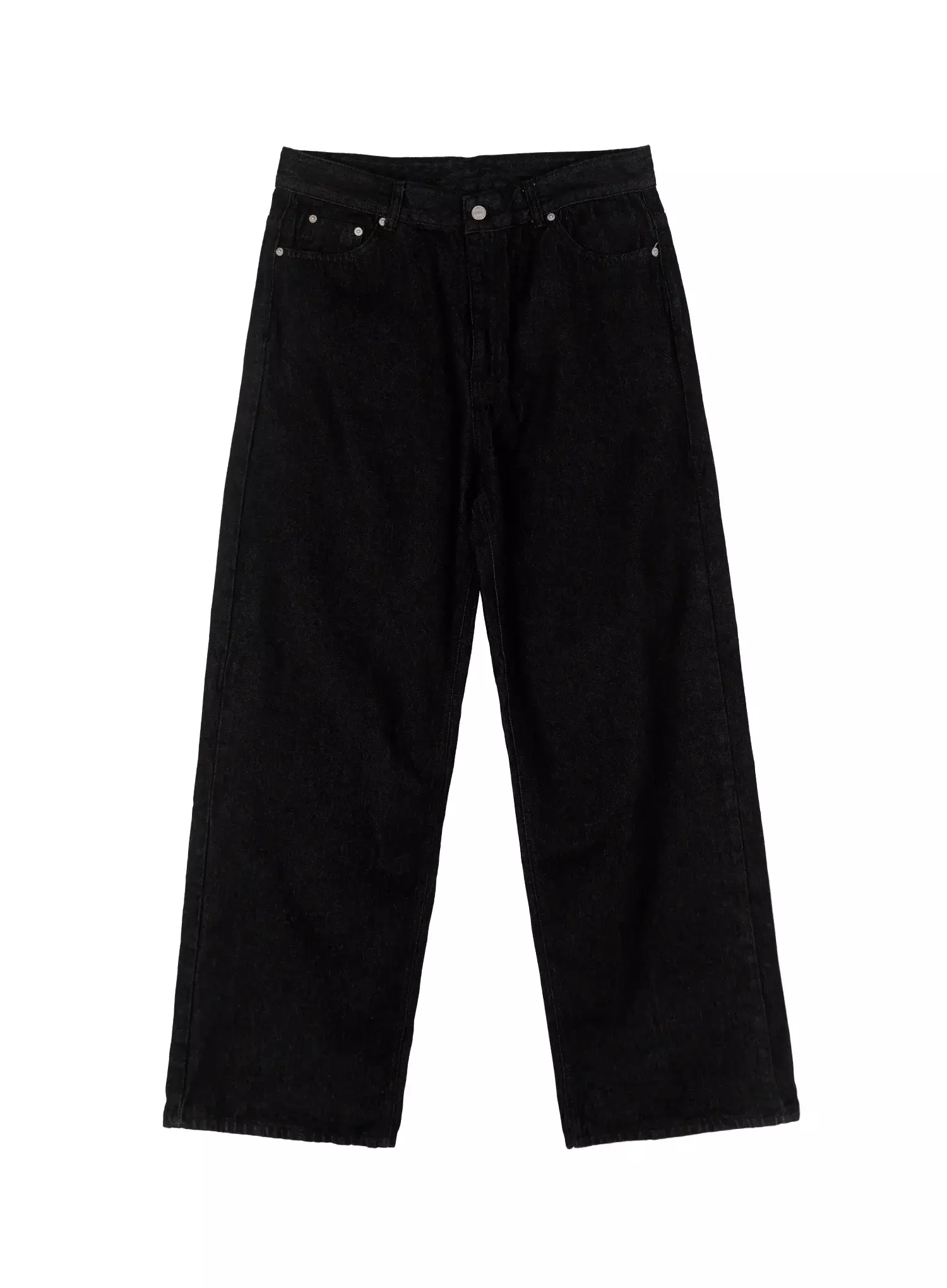 Men's Black Wide-Leg Jeans IN525 - Image 15