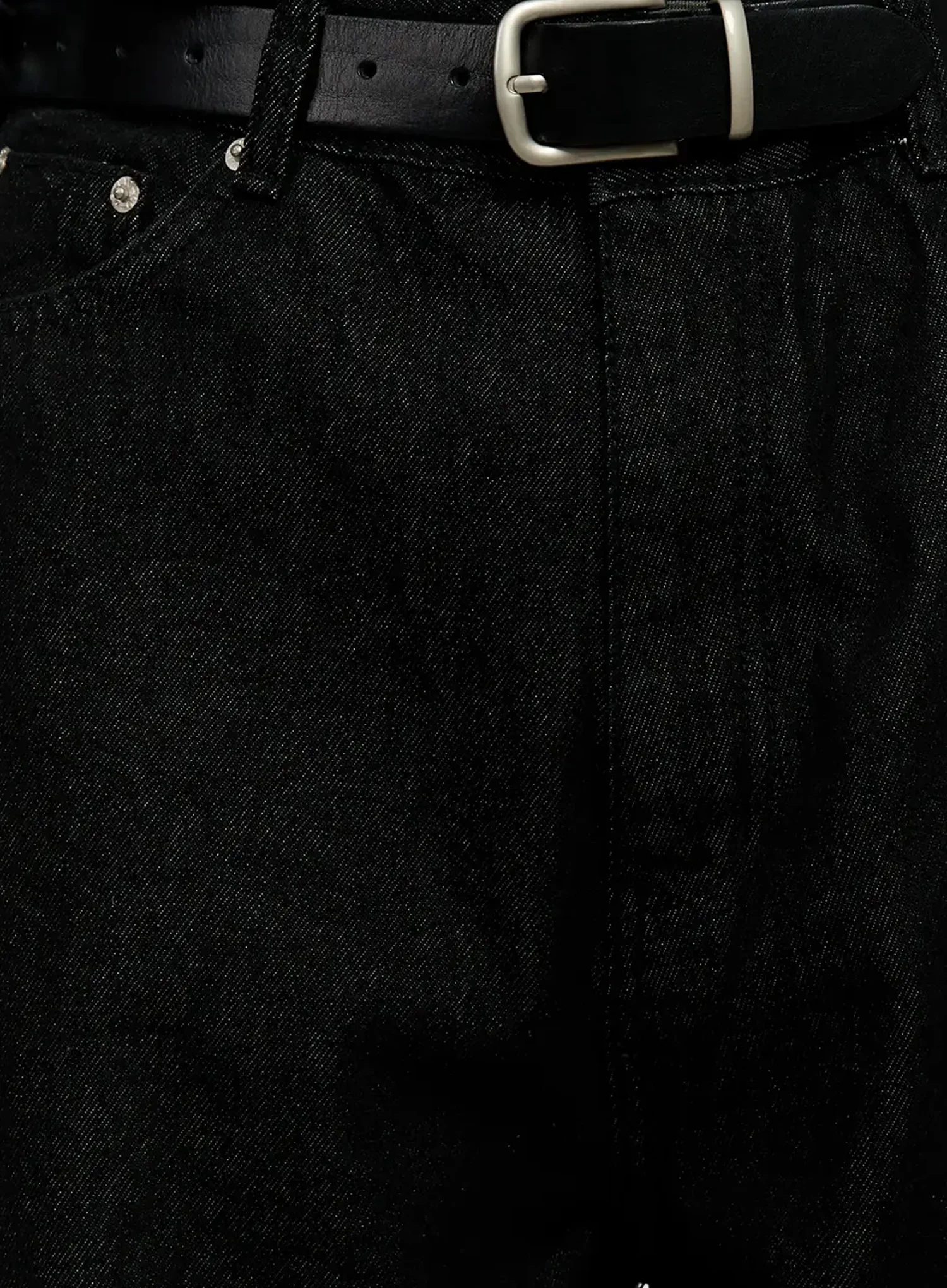 Men's Black Wide-Leg Jeans IN525 - Image 4