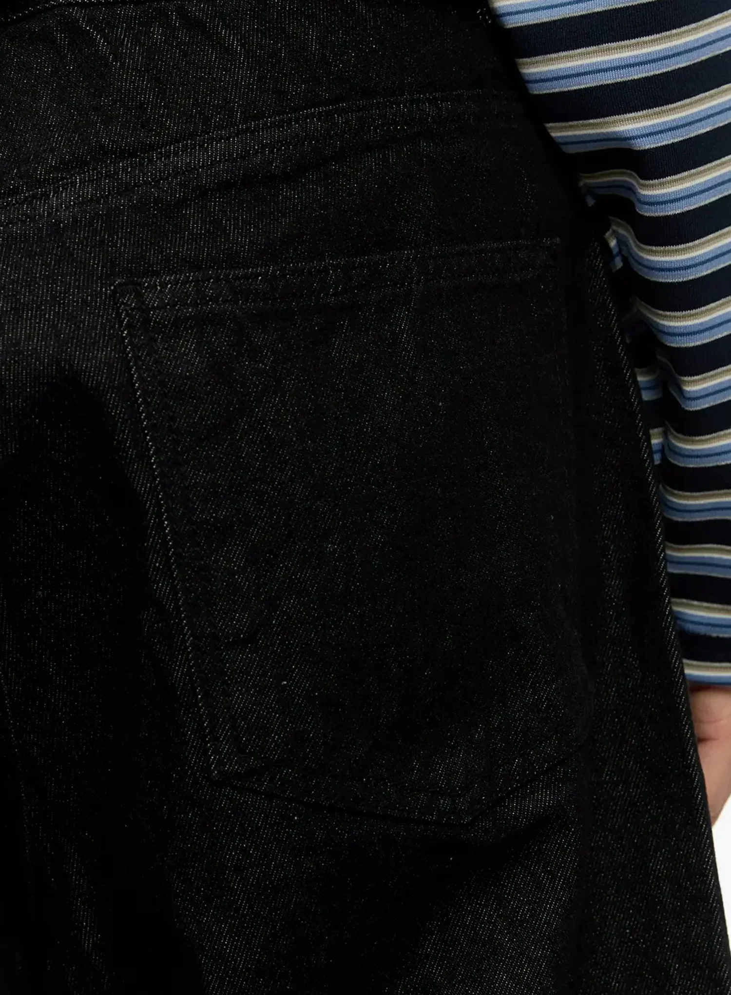 Men's Black Wide-Leg Jeans IN525 - Image 8