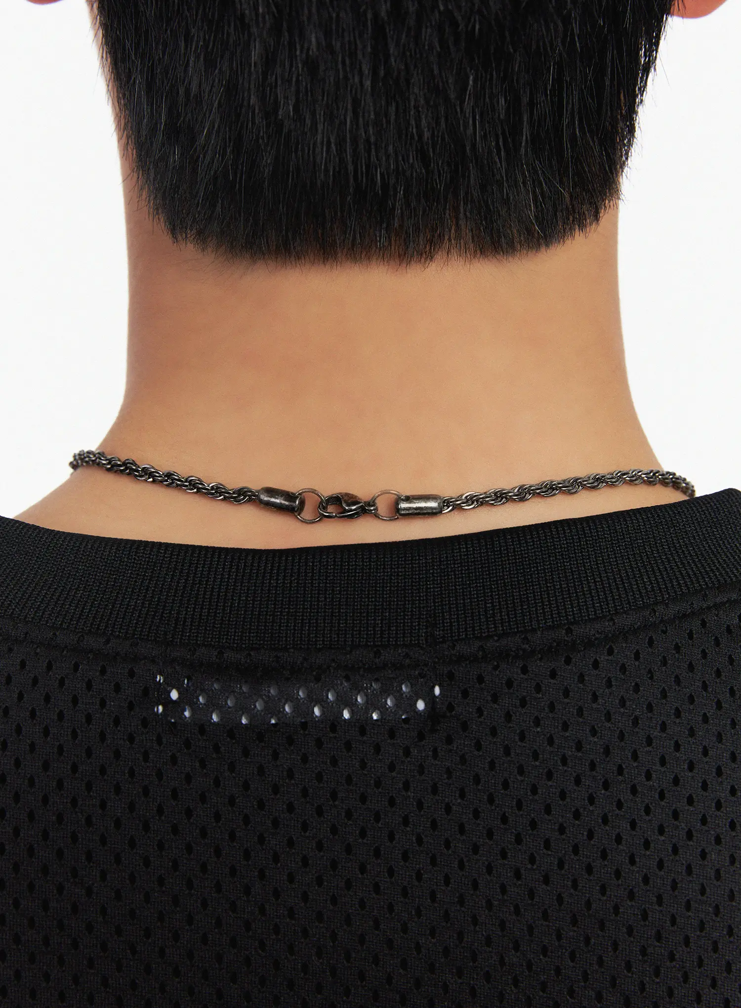 Men's Braided Twist Chain Necklace IL501 - Image 7