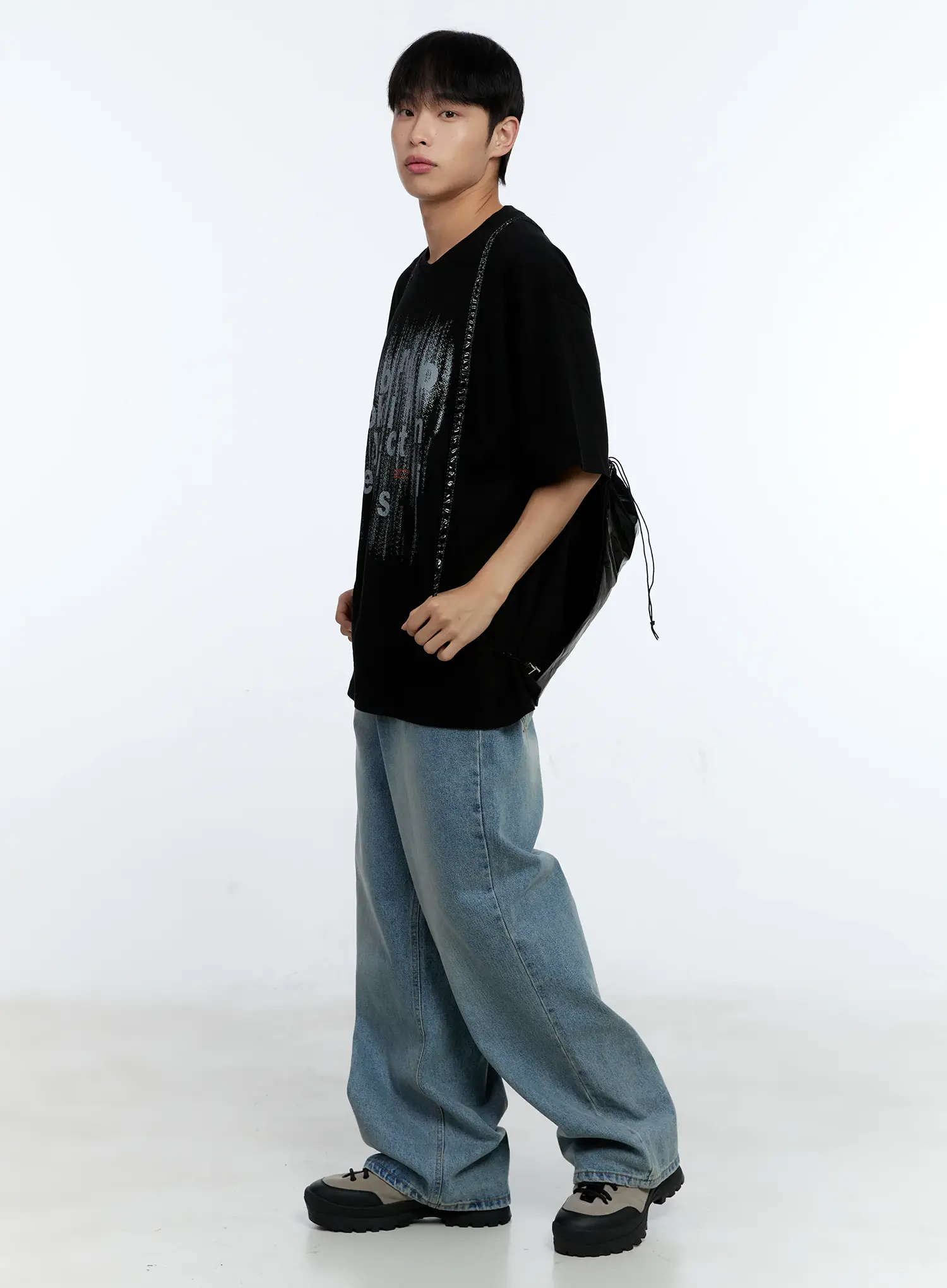 Men's Brooklyn Graphic Oversized Tee IG519 - Image 2