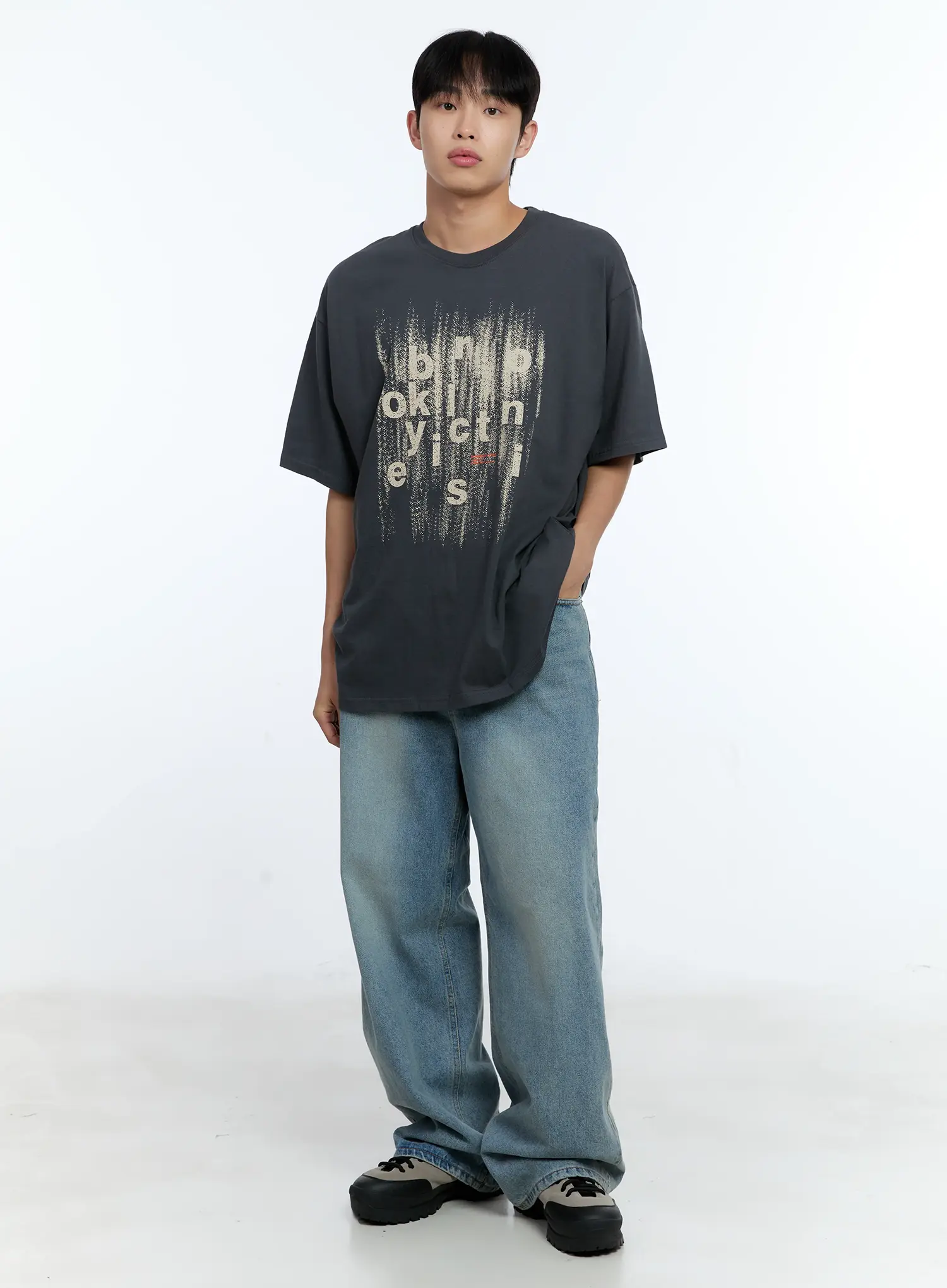 Men's Brooklyn Graphic Oversized Tee IG519 - Image 8