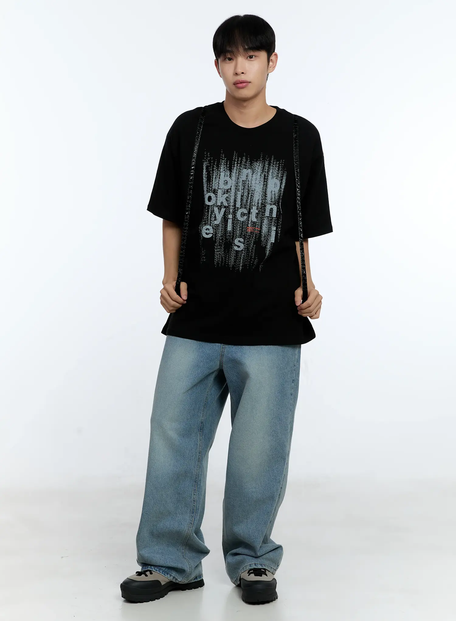 Men's Brooklyn Graphic Oversized Tee IG519 - Image 9