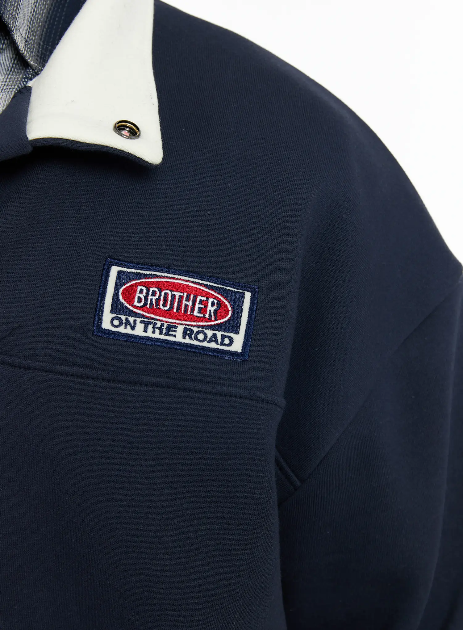 Men's Brother On the Road Patch Half Snap Sweatshirt IF517 - Image 10