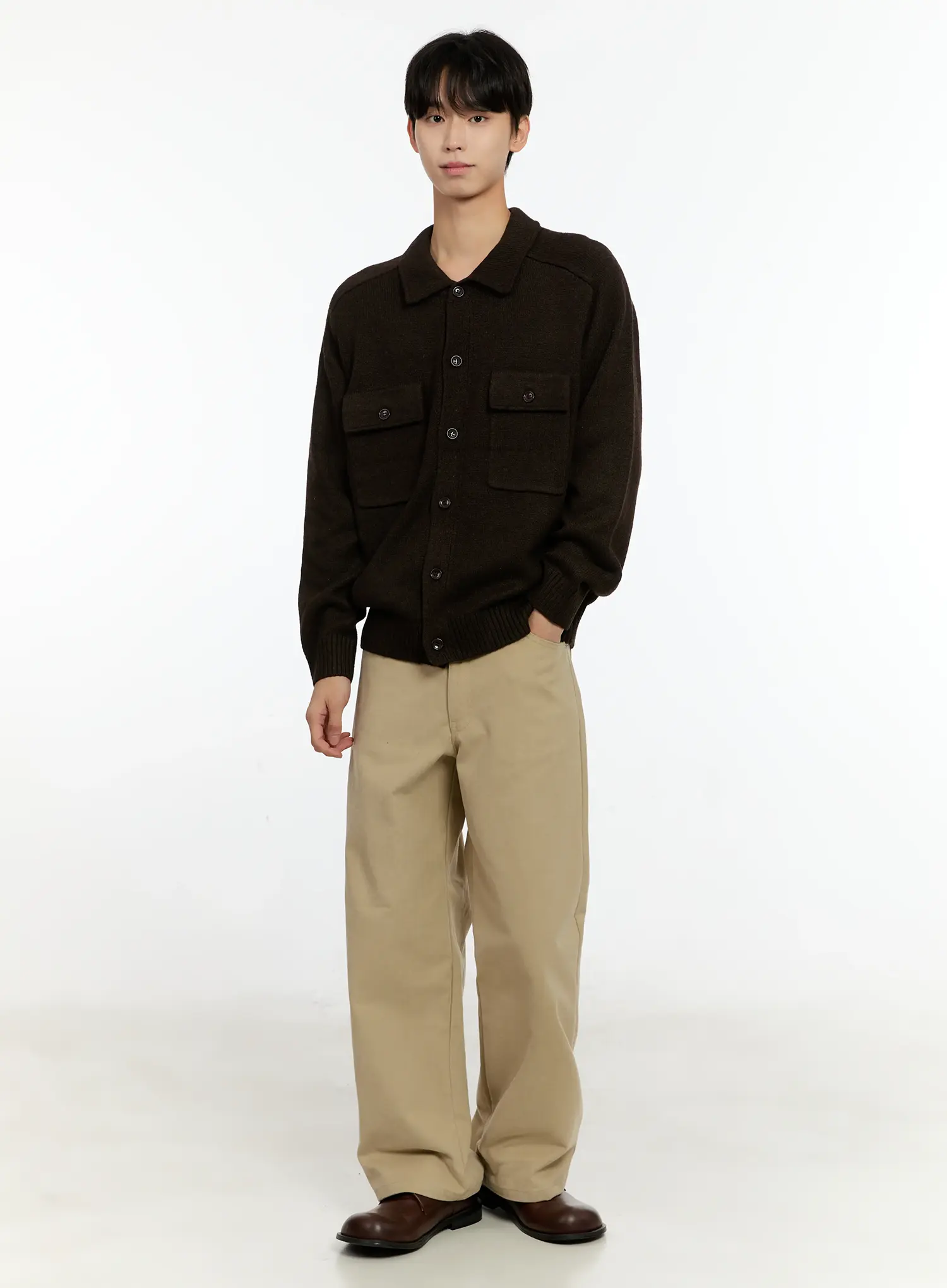 Men's Button-Up Knit Cardigan IN503 - Image 11