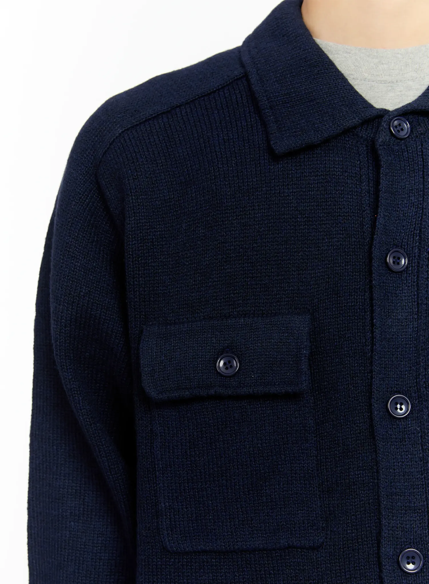 Men's Button-Up Knit Cardigan IN503 - Image 13