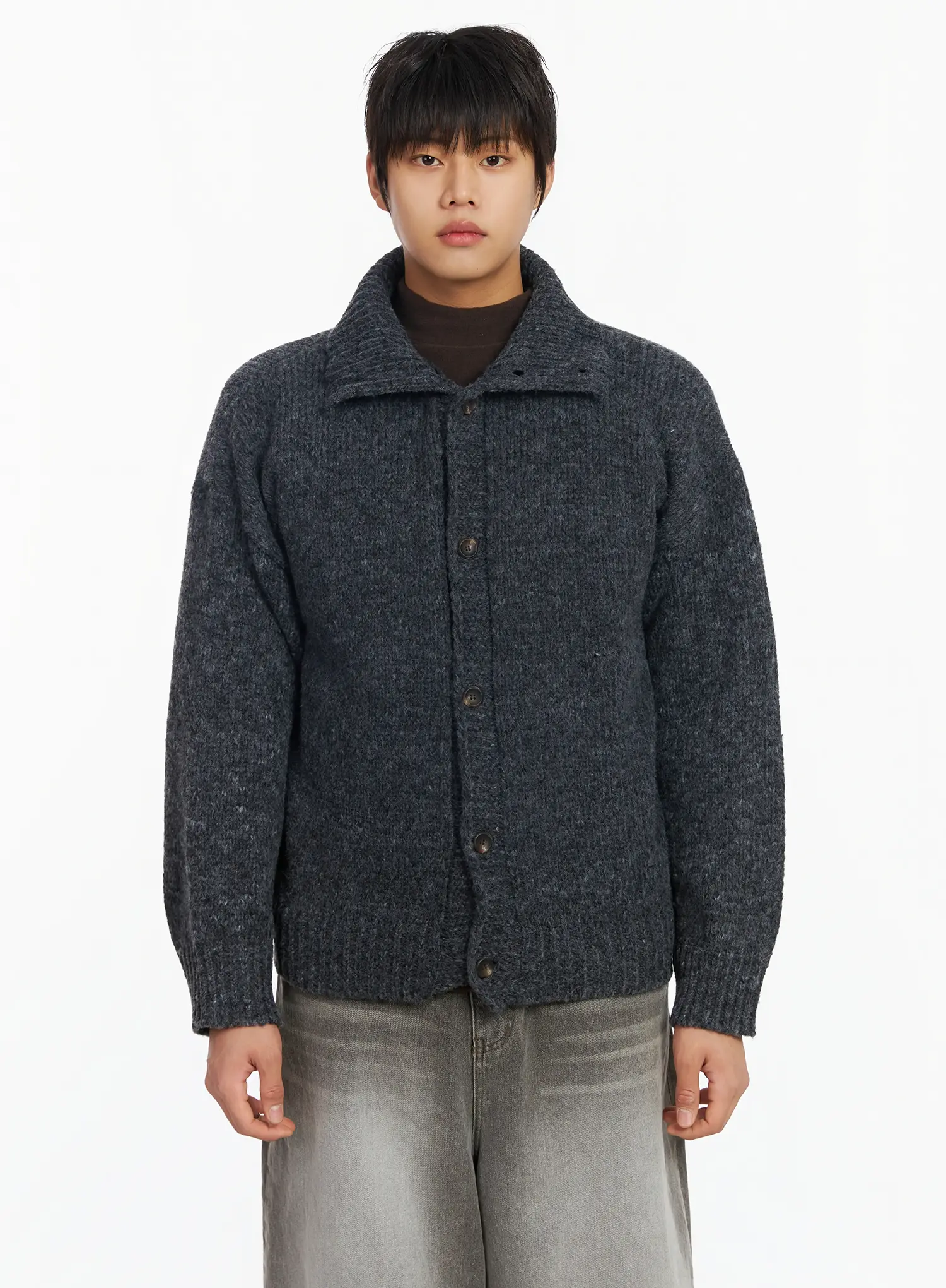 Men's Button-Up Sweater IF503 - Image 11