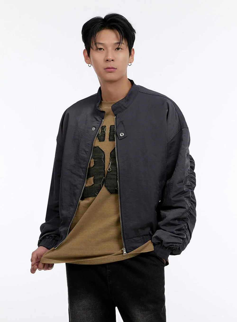 Men's Button Zip Up Jacket IO428 - Image 3