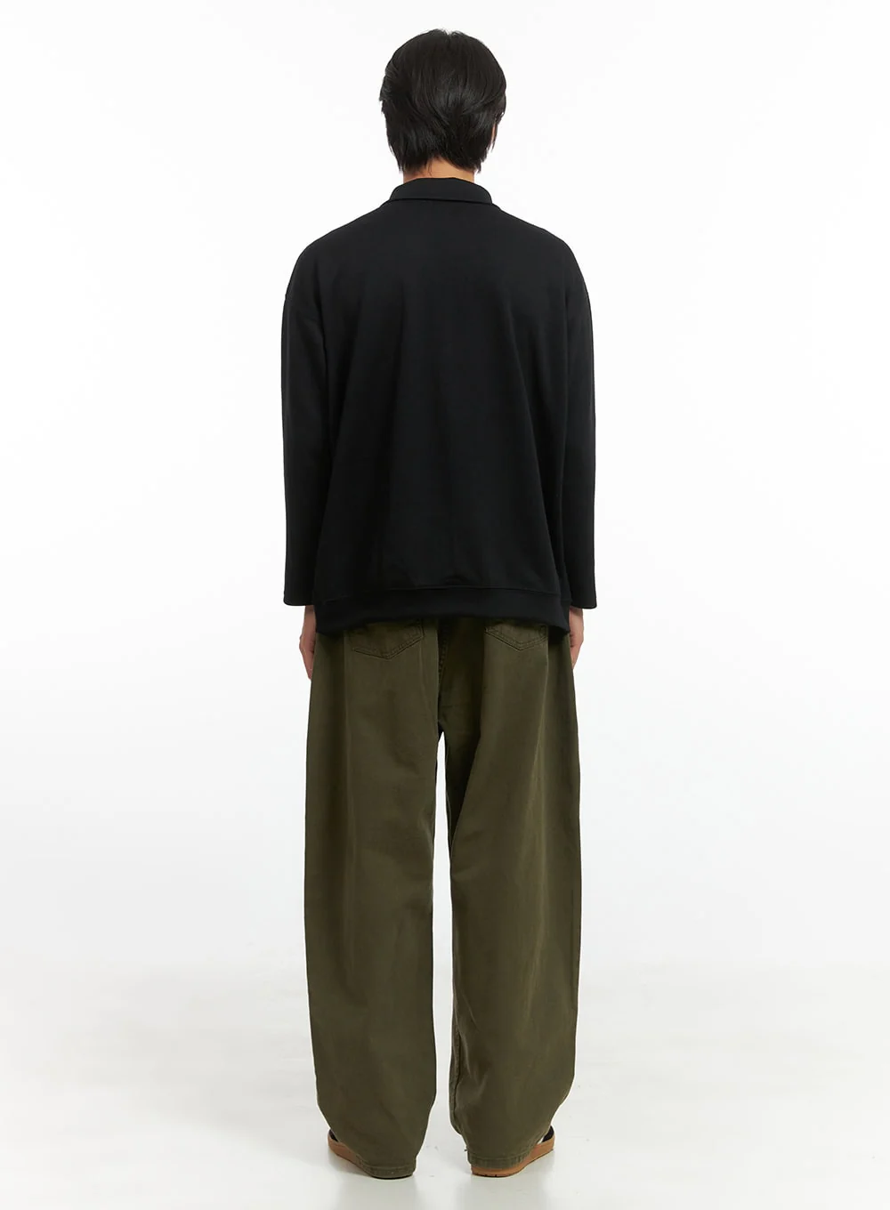 Men's Buttoned Collared Shirt (Black) IO417 - Image 7