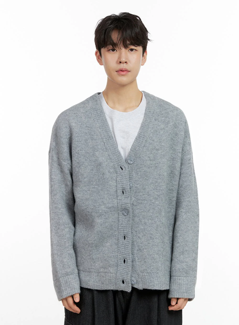 Men's Buttoned Oversize Cardigan IN422 - Image 11
