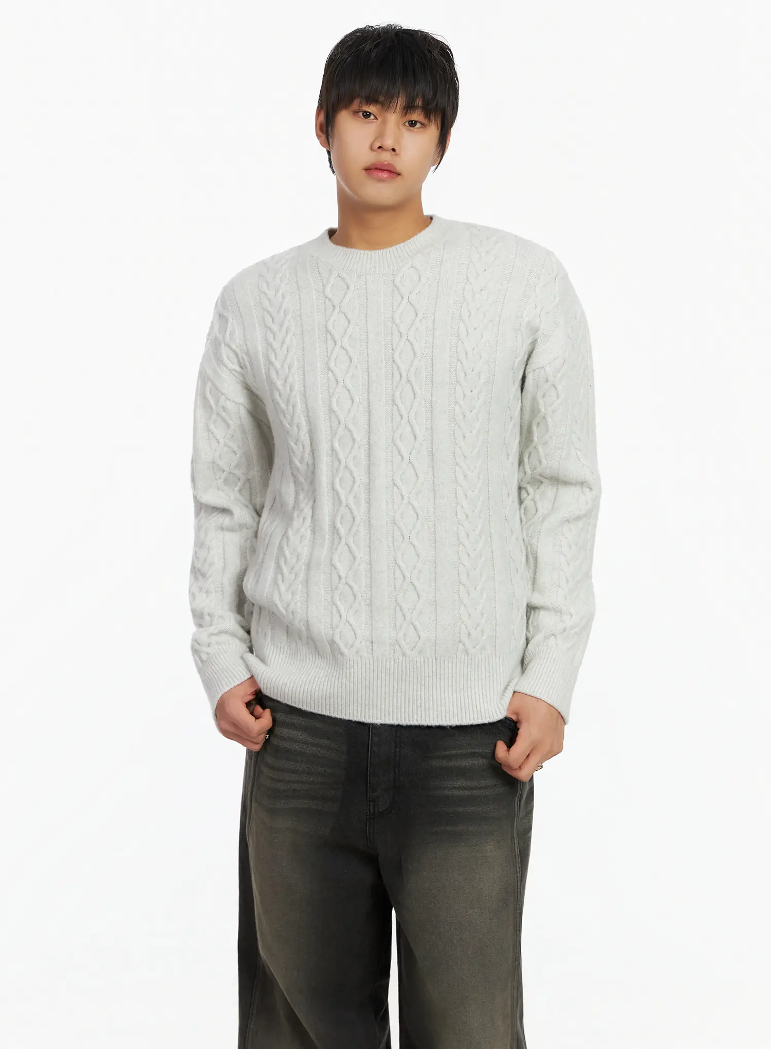 Men's Cable Knit Sweater IF503