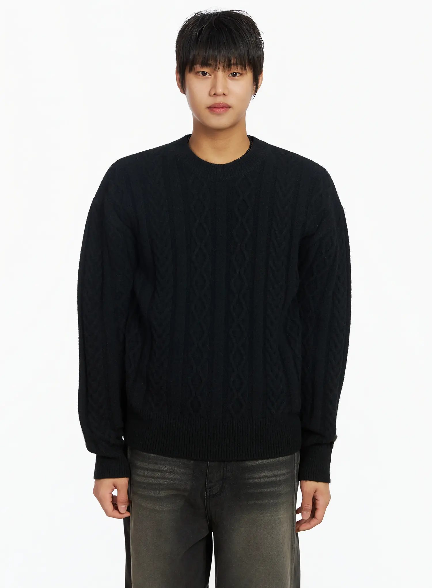 Men's Cable Knit Sweater IF503 - Image 10