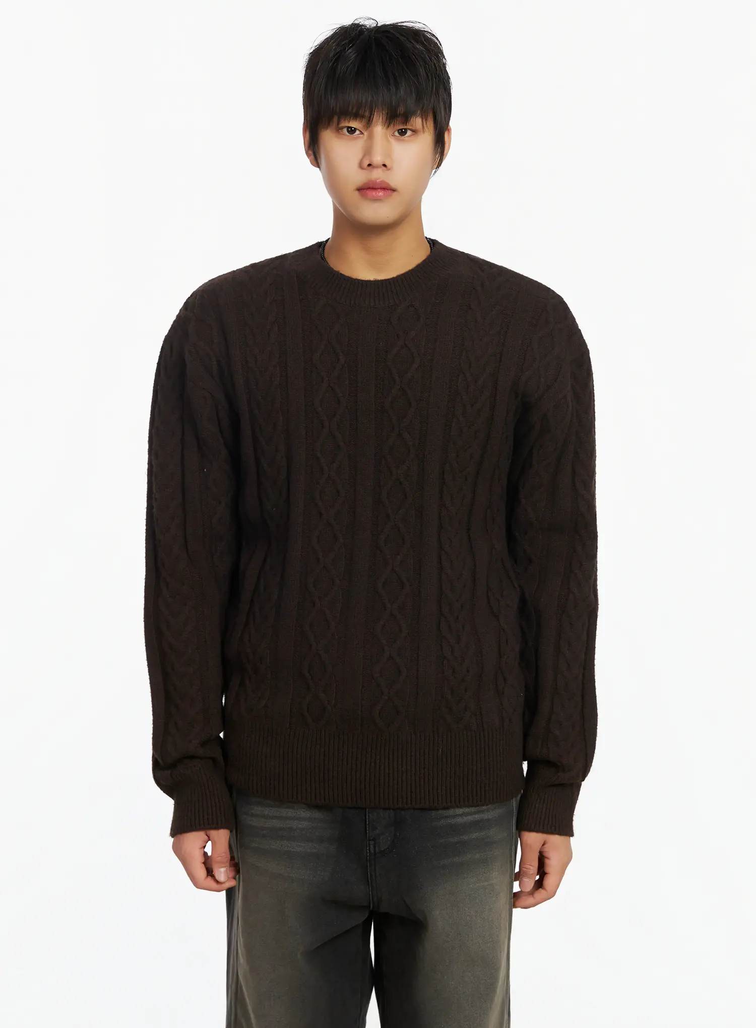 Men's Cable Knit Sweater IF503 - Image 8