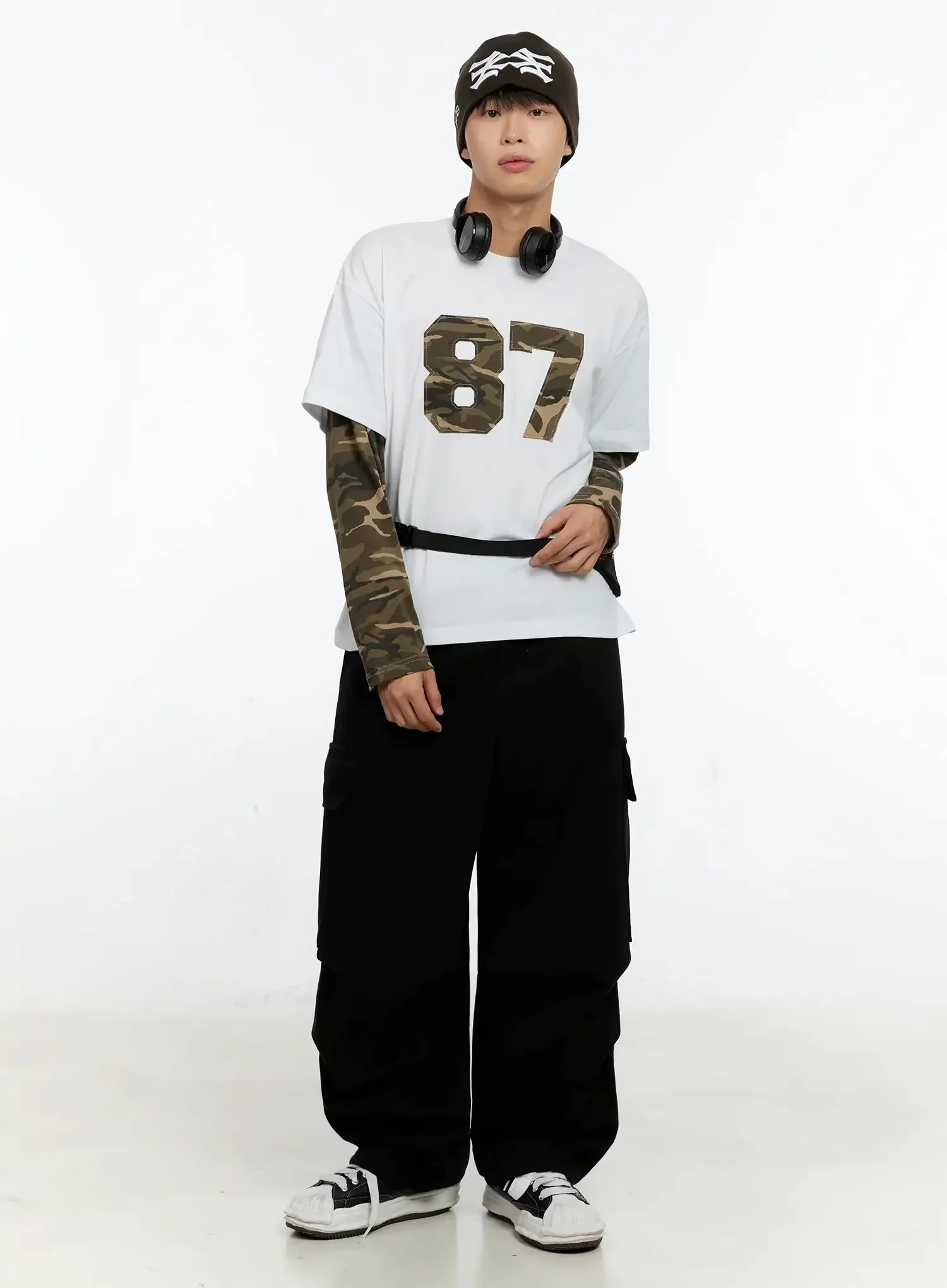 Men's Camo Graphic Layered Tee IN525 - Image 2