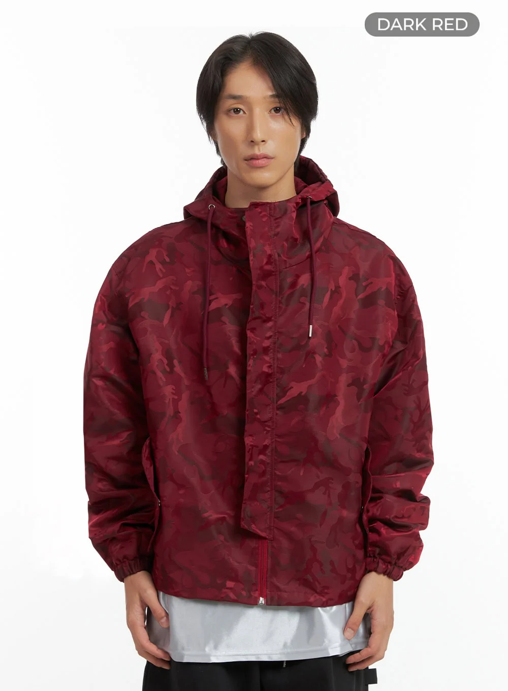 Men's Camo Zip-Up Hooded Jacket IO402 - Image 10