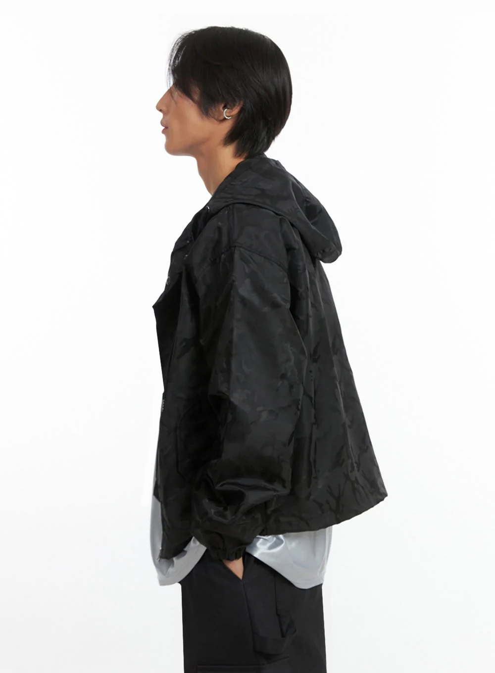 Men's Camo Zip-Up Hooded Jacket IO402 - Image 4