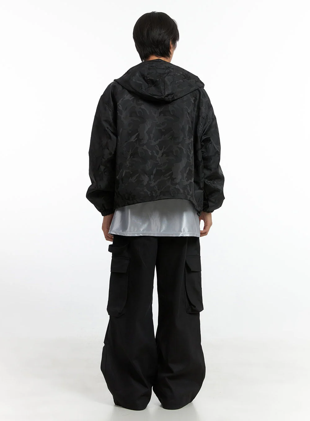 Men's Camo Zip-Up Hooded Jacket IO402 - Image 8