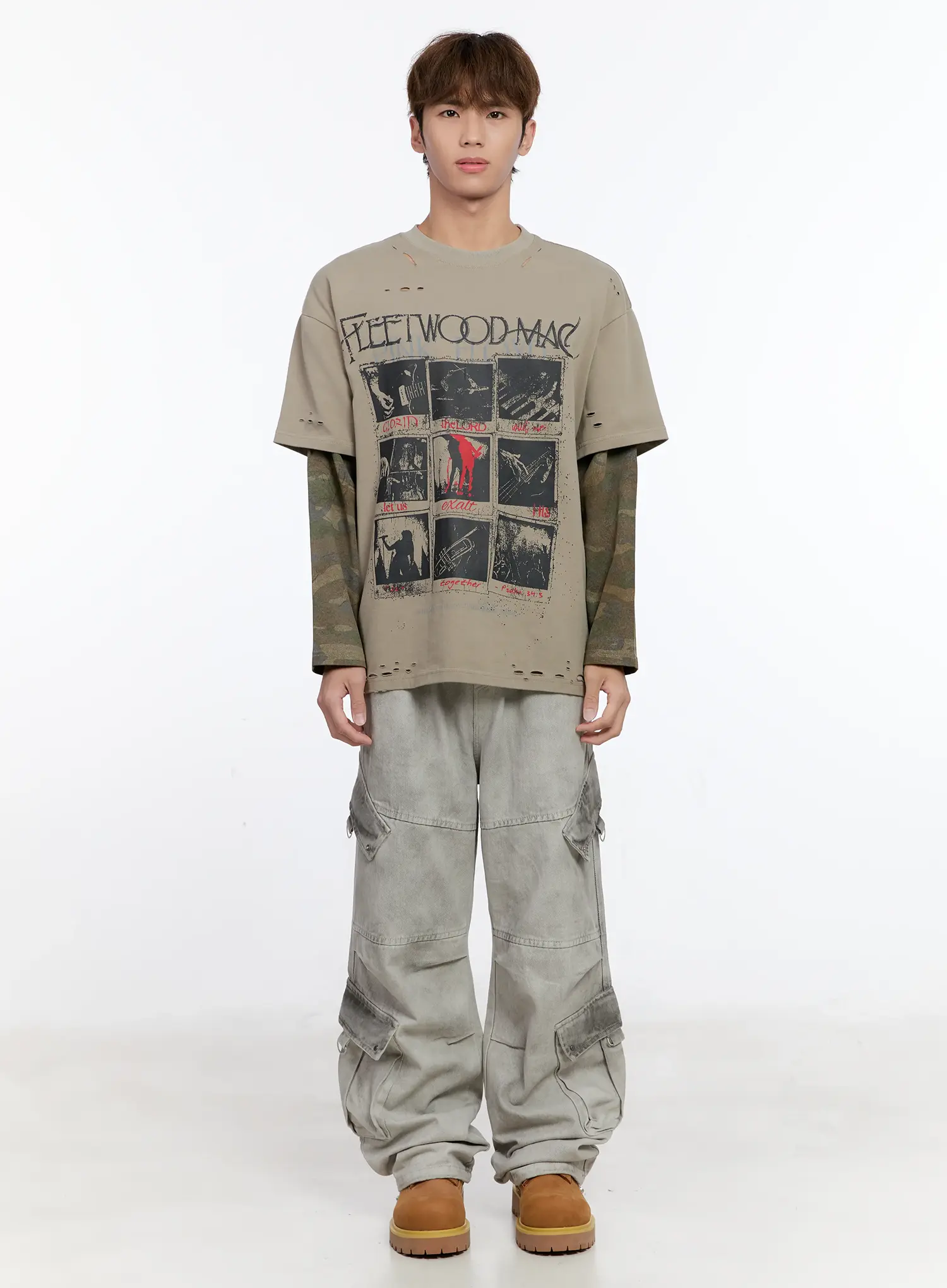 Men's Camouflage Layered Long Sleeve Tee IN512 - Image 3