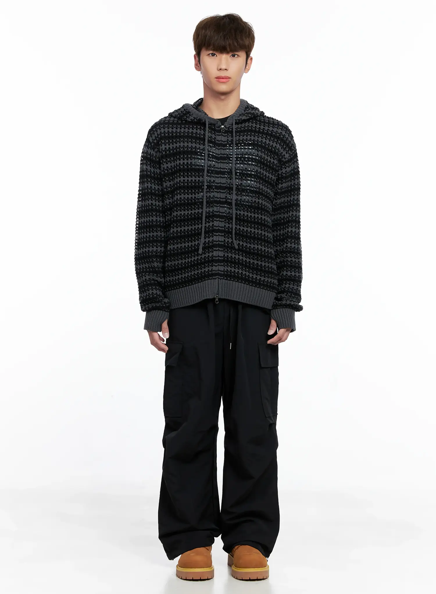 Men's Cargo Drawstring Pants IO506 - Image 4