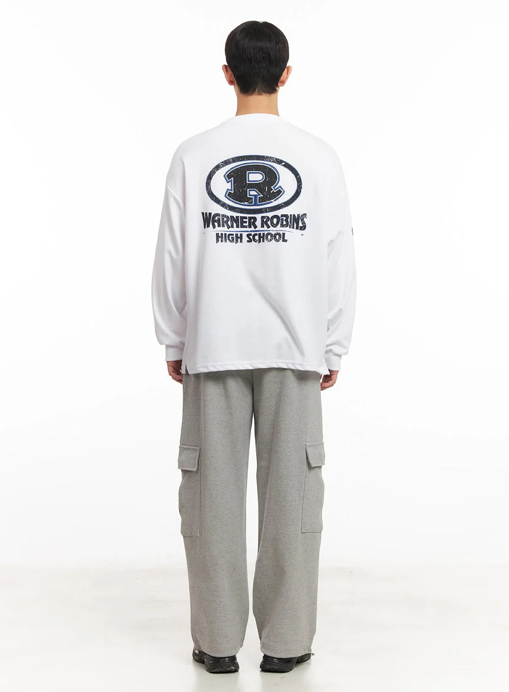 Men's Cargo Pocket Wide-Fit Sweatpants IM517 - Image 10