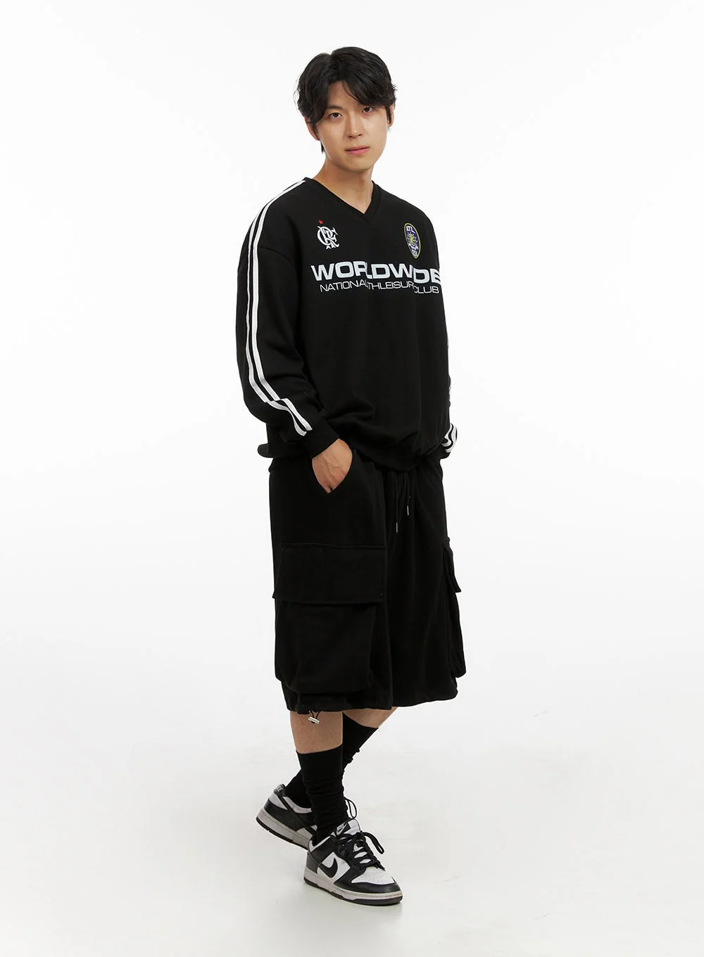 Men's Cargo Sweatshorts (Black) IG409