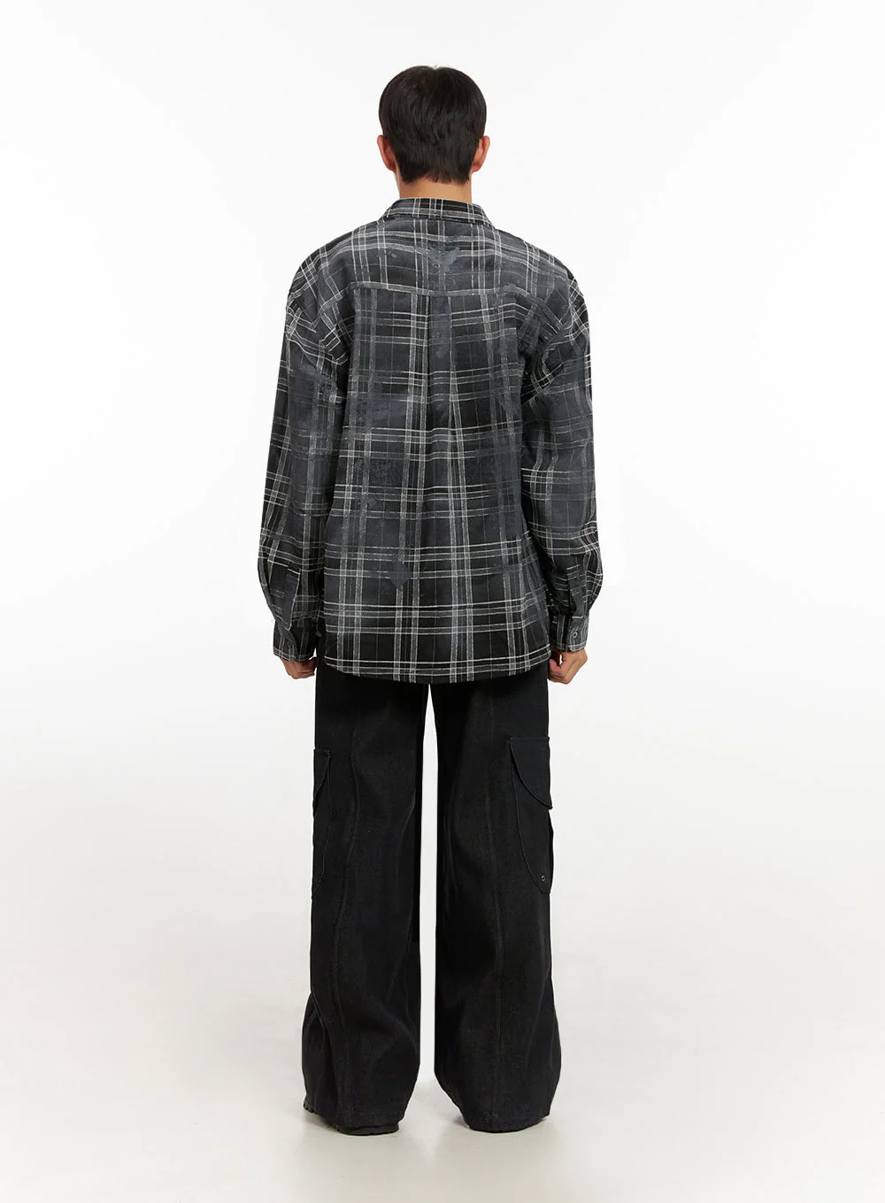 Men's Cargo Wide Fit Denim Jeans ID413 - Image 9