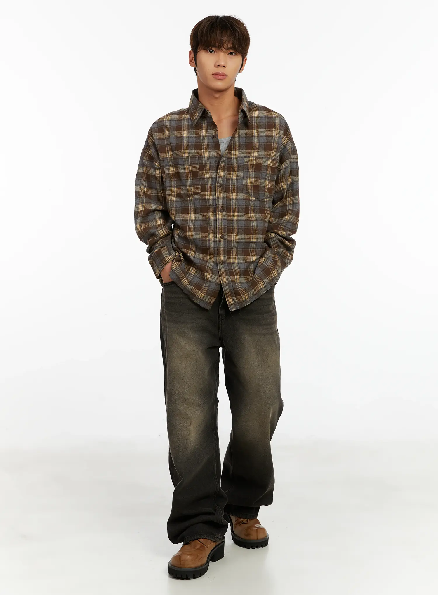 Men's Casual Checkered Shirt ID523 - Image 7