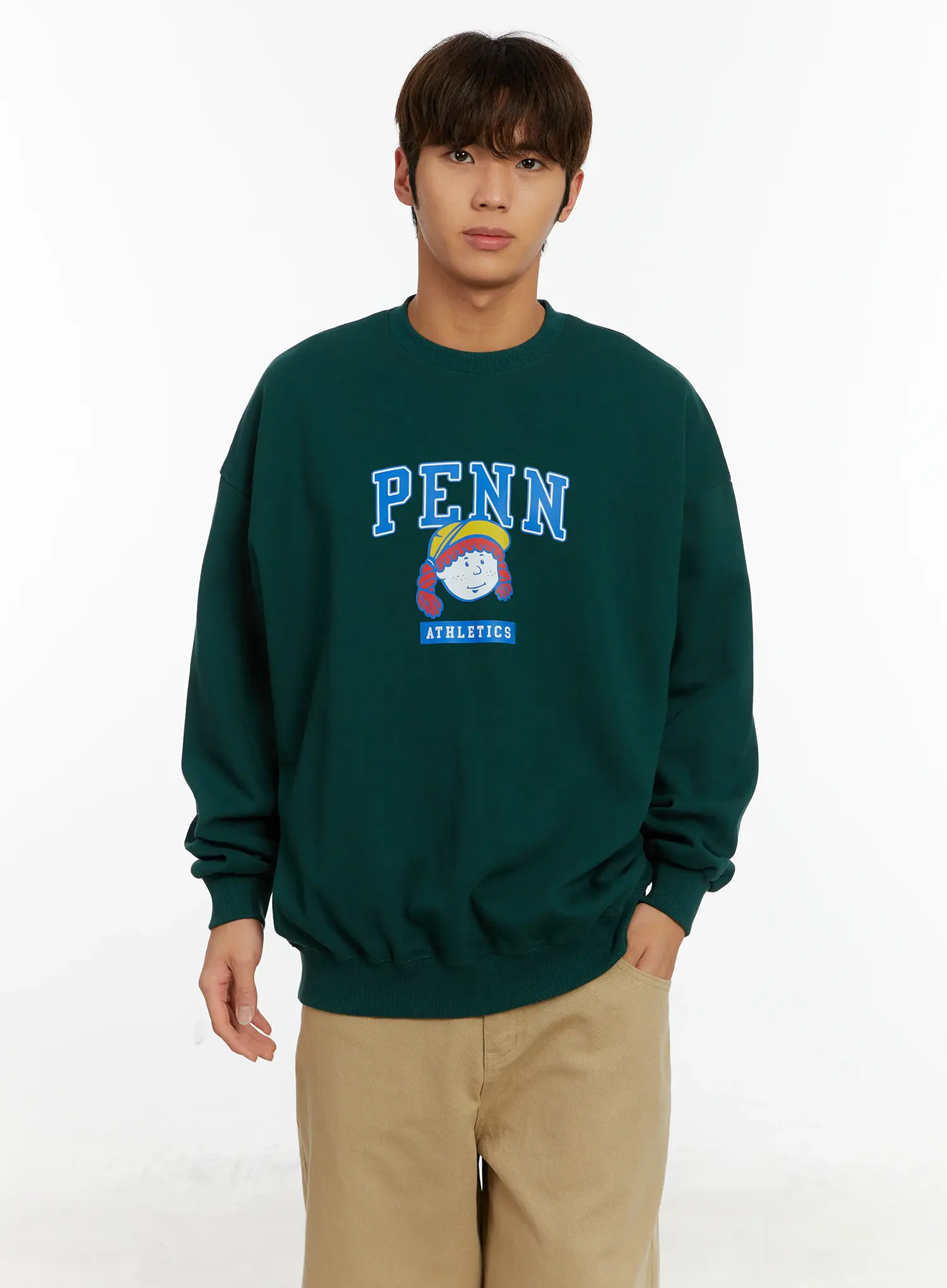 Men's Casual Crewneck Graphic Sweatshirt ID523