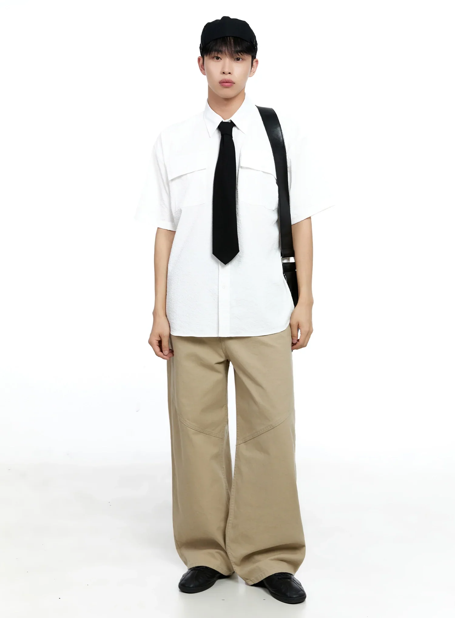 Men's Casual Crinkle Texture Shirt IG520 - Image 13