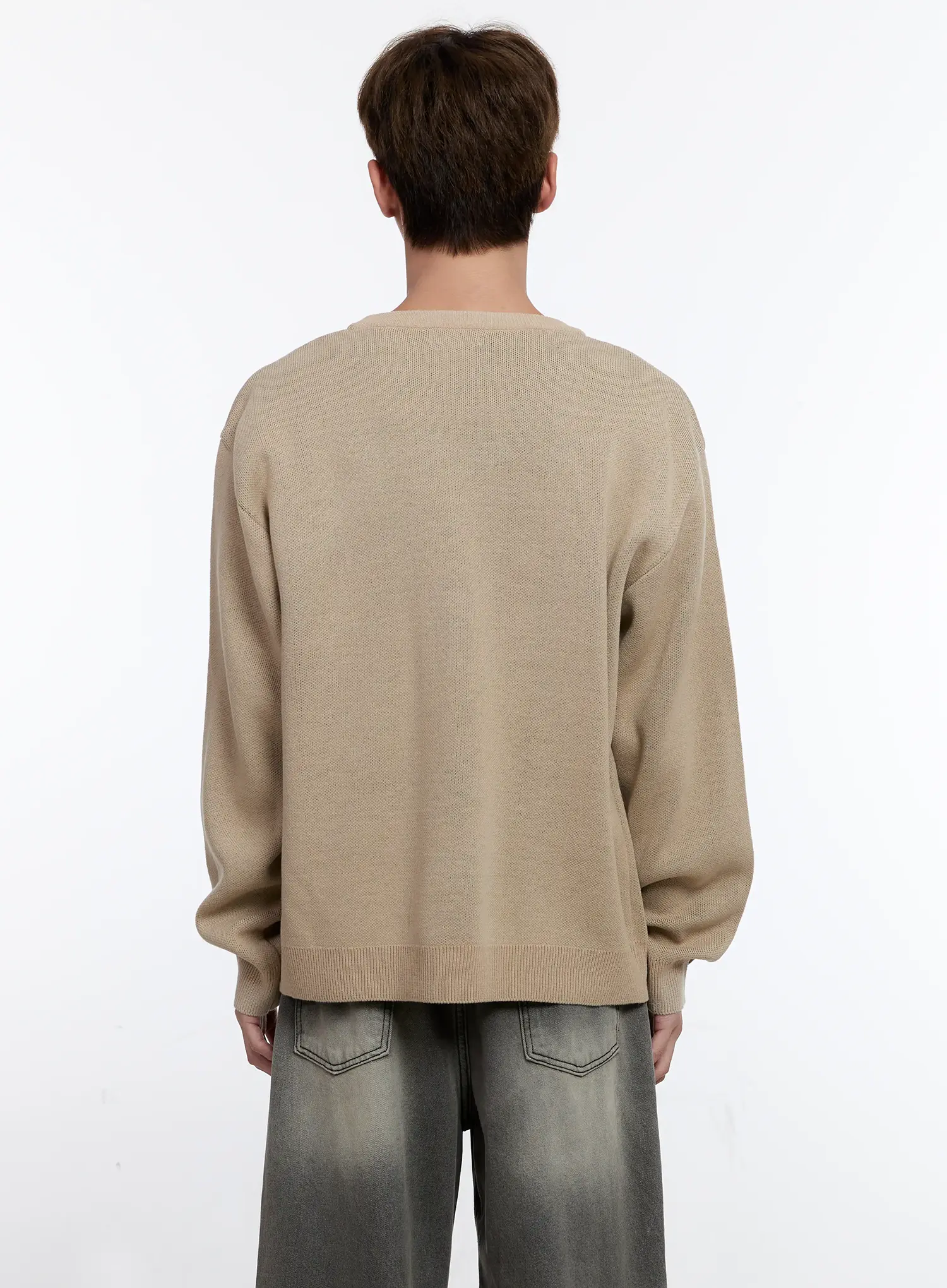 Men's Casual Knit Crewneck Sweater IS530 - Image 6