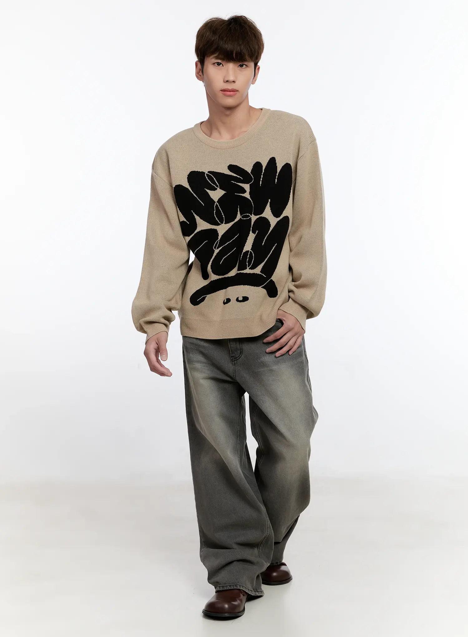Men's Casual Knit Crewneck Sweater IS530 - Image 8