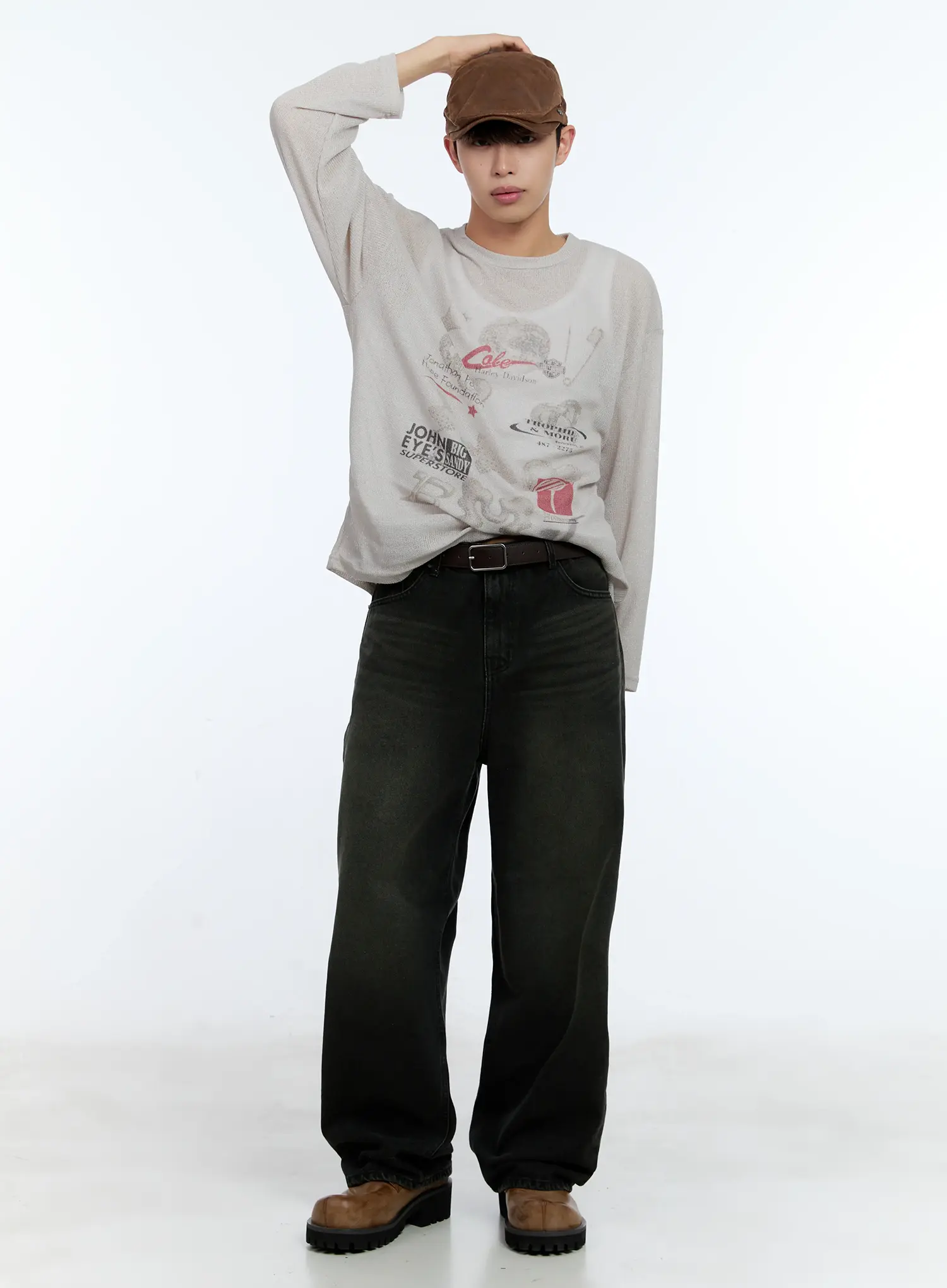 Men's Casual Wide-Fit Denim Jeans IL515 - Image 2