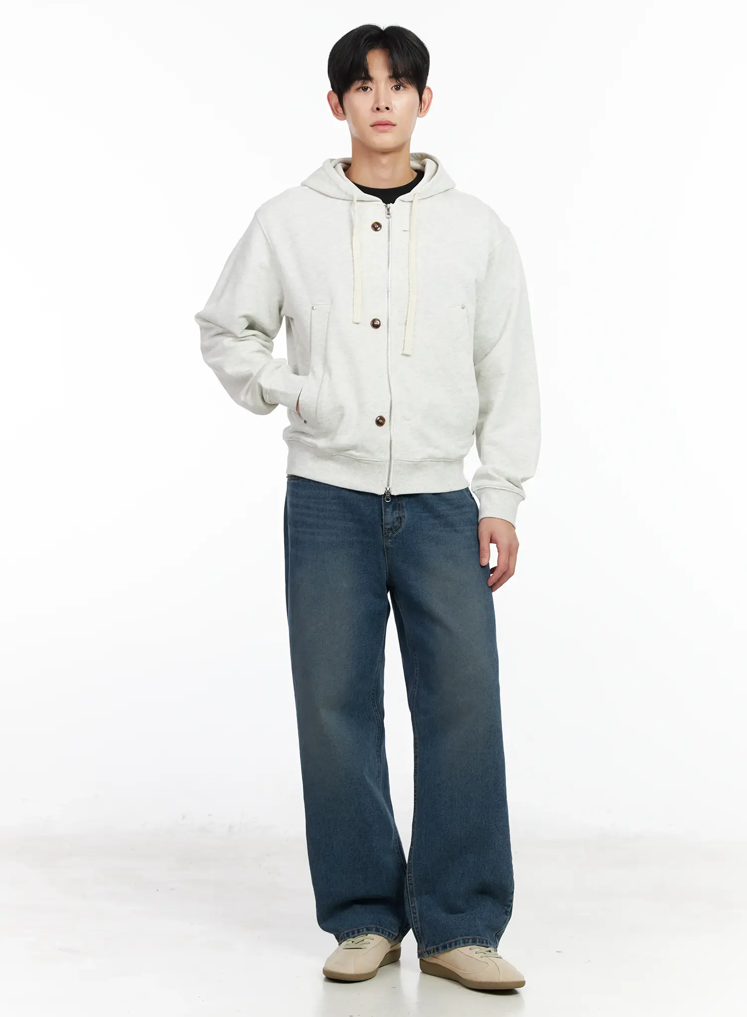 Men's Casual Zip-Up Hoodie IM518 - Image 8