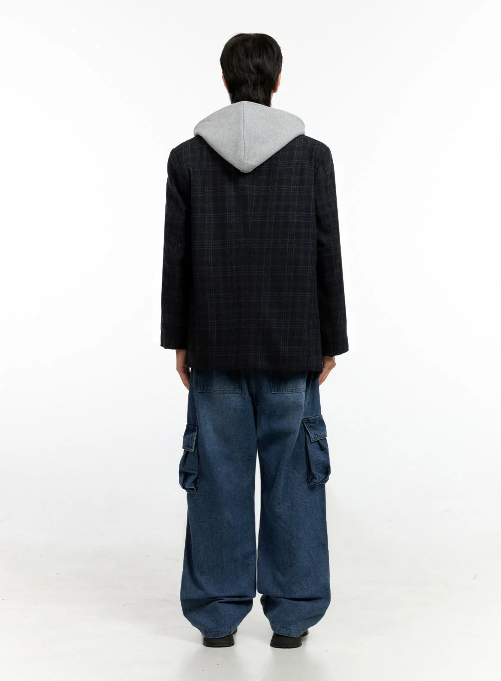 Men's Checkered Button Blazer IN401 - Image 10