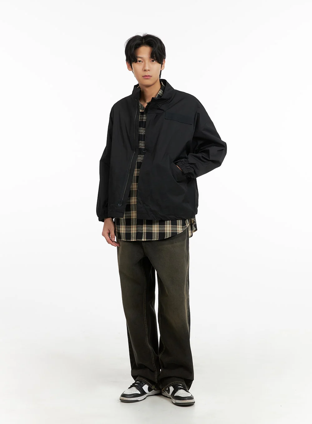 Men's Checkered Buttoned Collared Shirt IA402 - Image 8