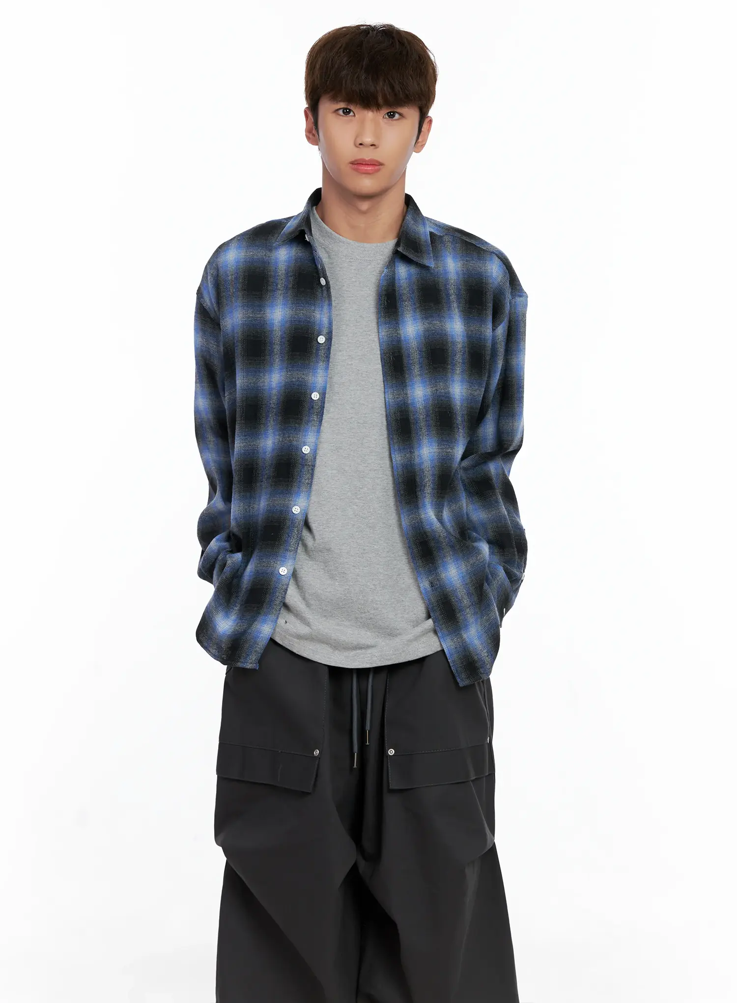 Men's Checkered Shirt IO506 - Image 6