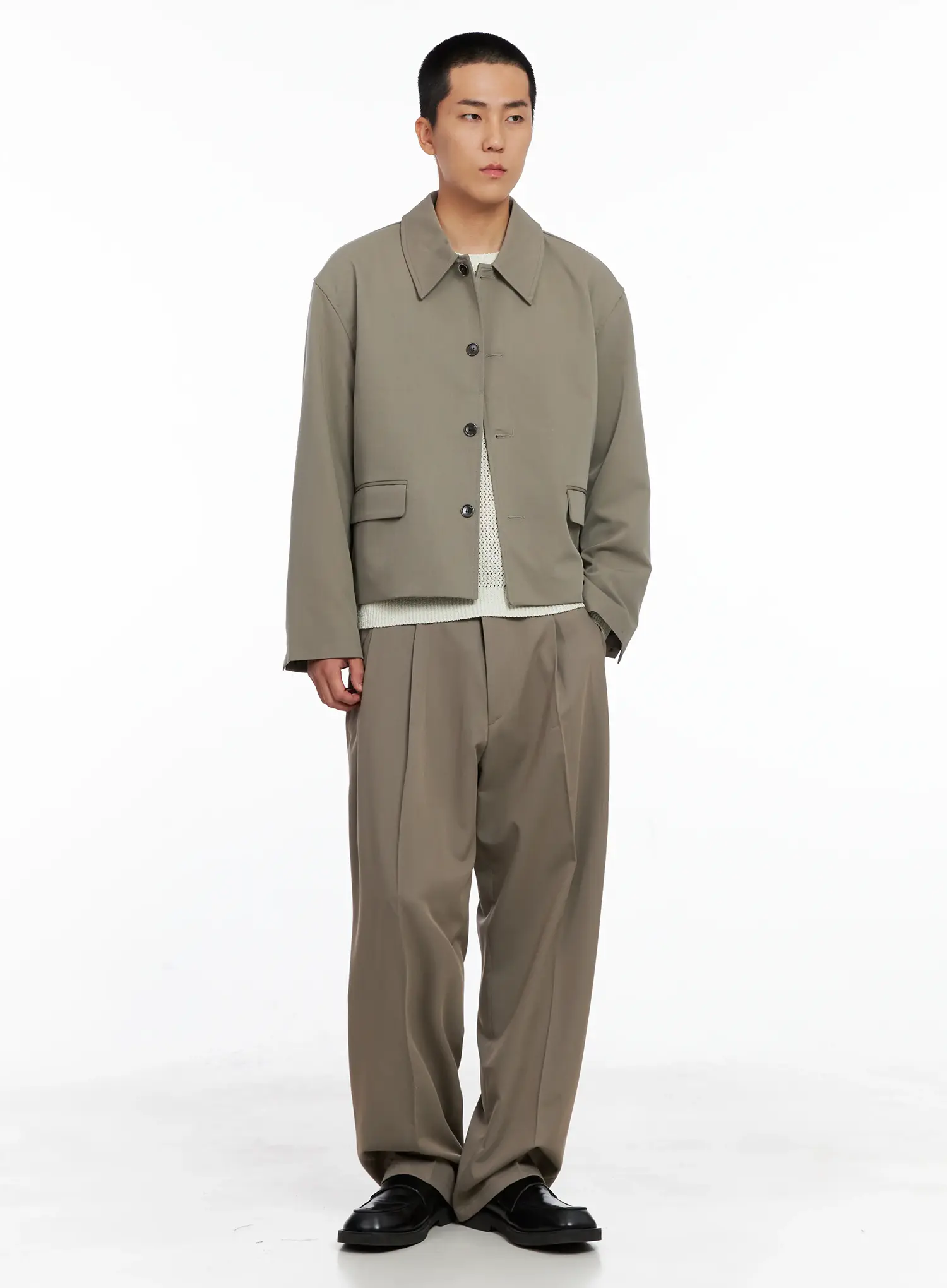 Men's Classic Belted Wide-Leg Pants IO506 - Image 19
