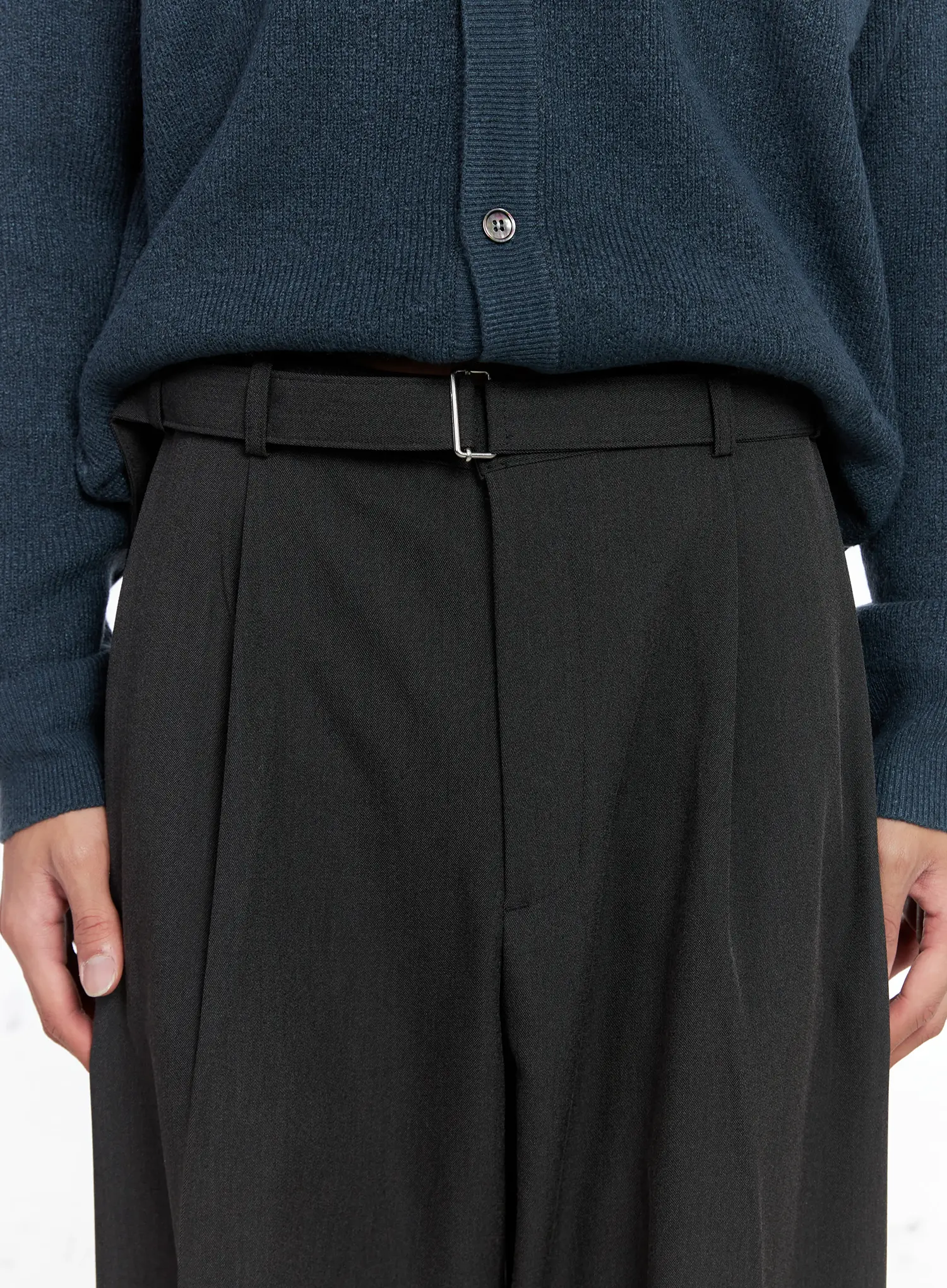 Men's Classic Belted Wide-Leg Pants IO506 - Image 4