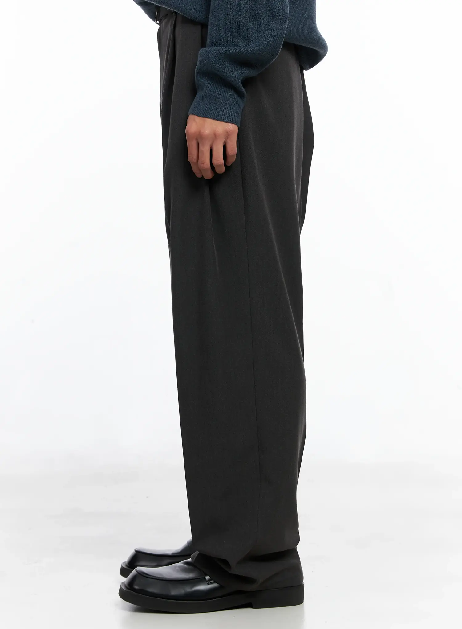 Men's Classic Belted Wide-Leg Pants IO506 - Image 6