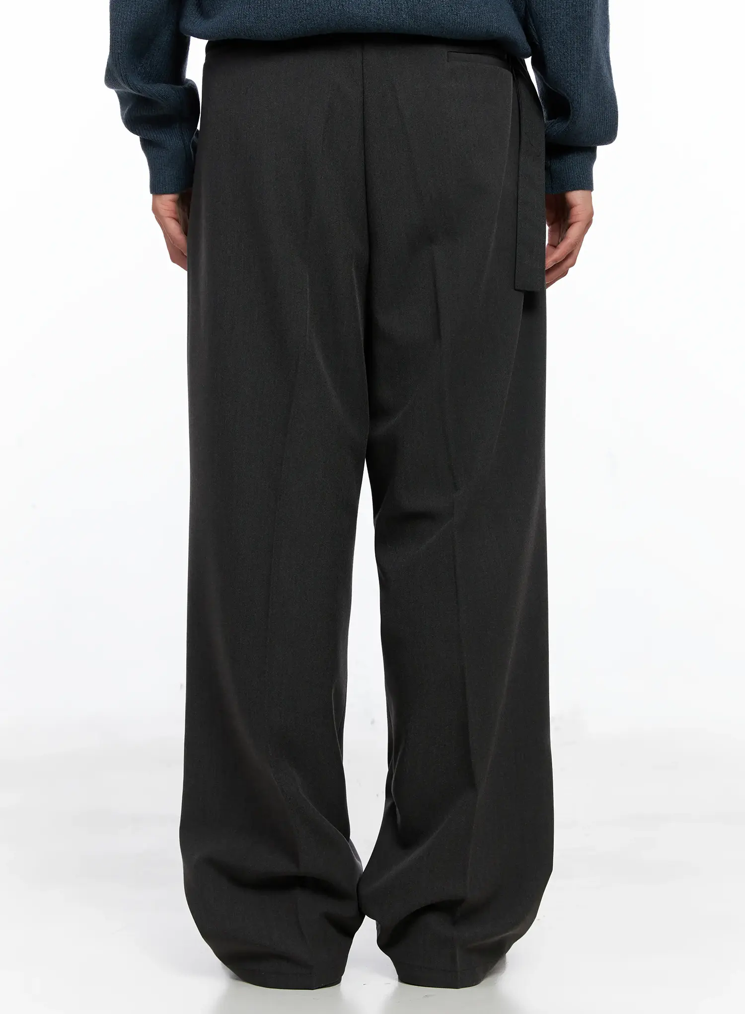 Men's Classic Belted Wide-Leg Pants IO506 - Image 7