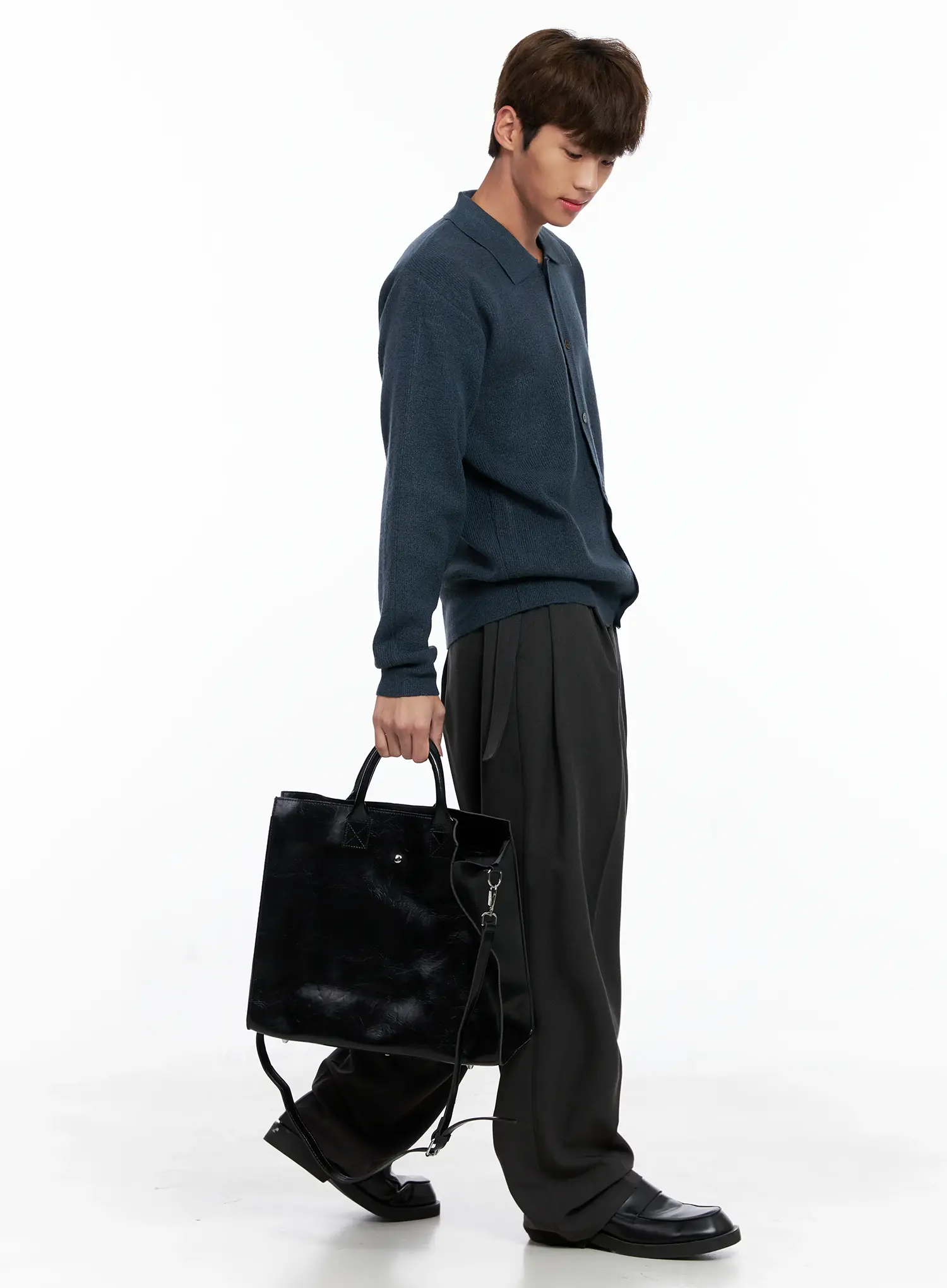 Men's Classic Button Up Knit Sweater IO506 - Image 8