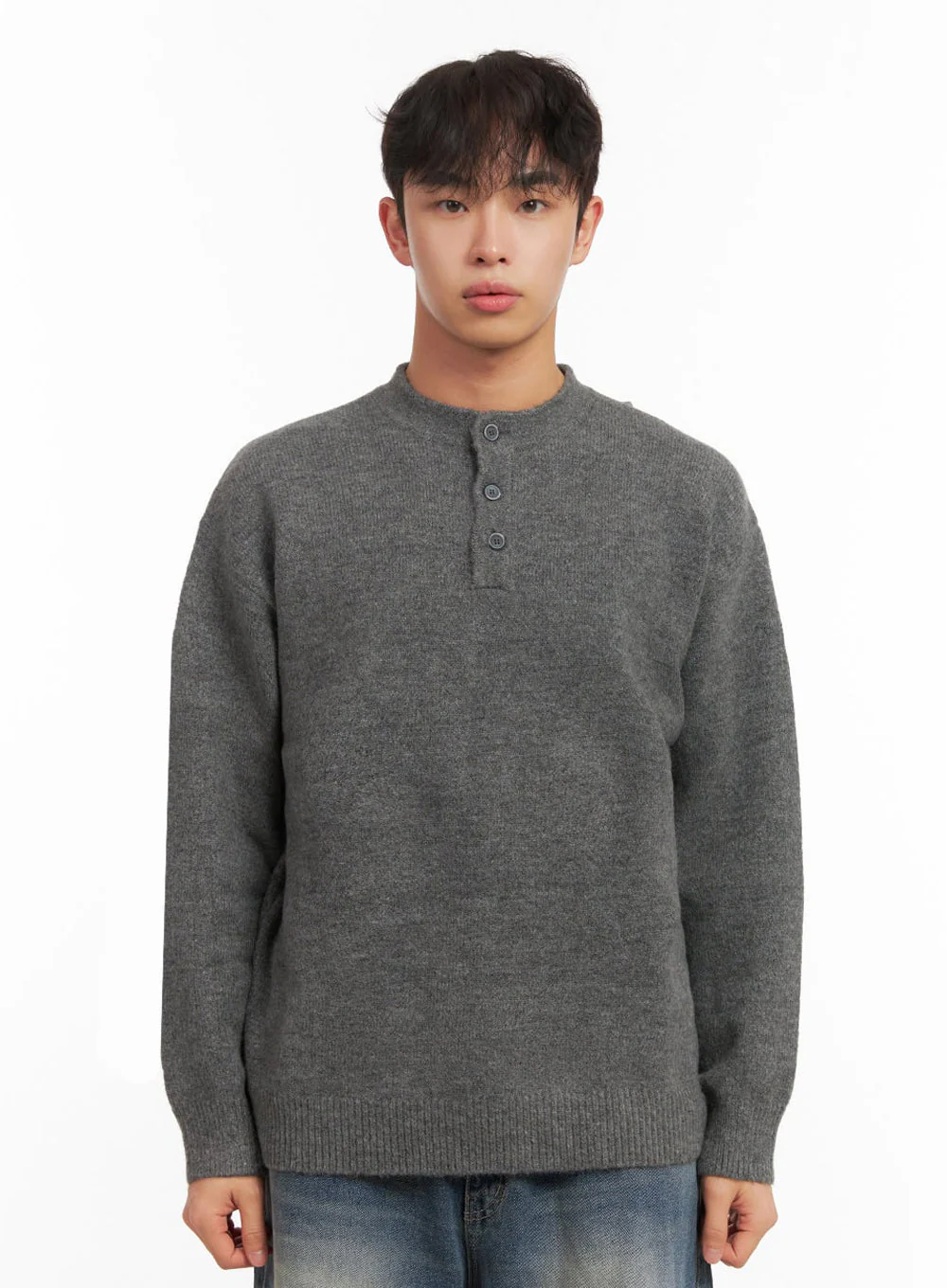Men's Classic Buttoned Knit Sweater ID431 - Image 11