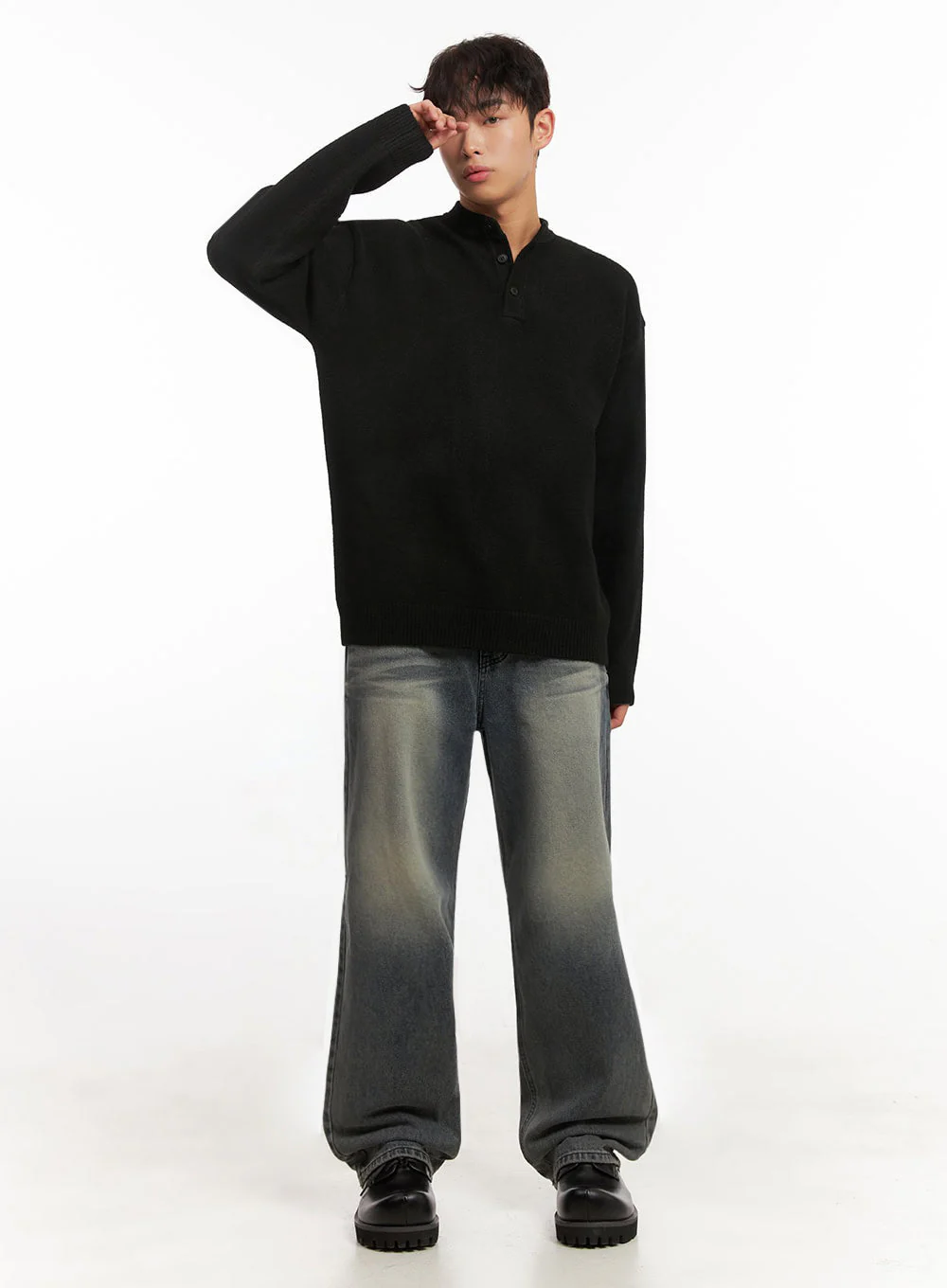 Men's Classic Buttoned Knit Sweater ID431 - Image 2