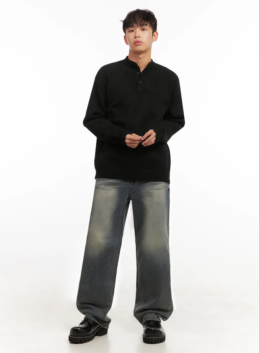 Men's Classic Buttoned Knit Sweater ID431 - Image 5