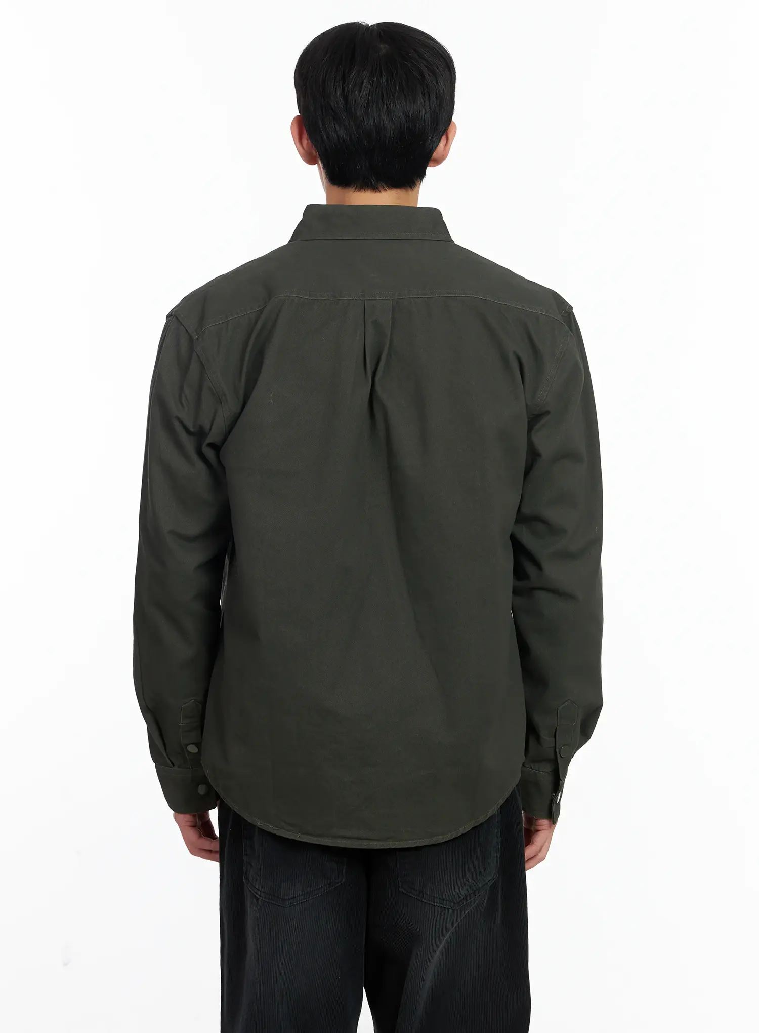 Men's Classic Cotton Snap Shirt IJ521 - Image 5